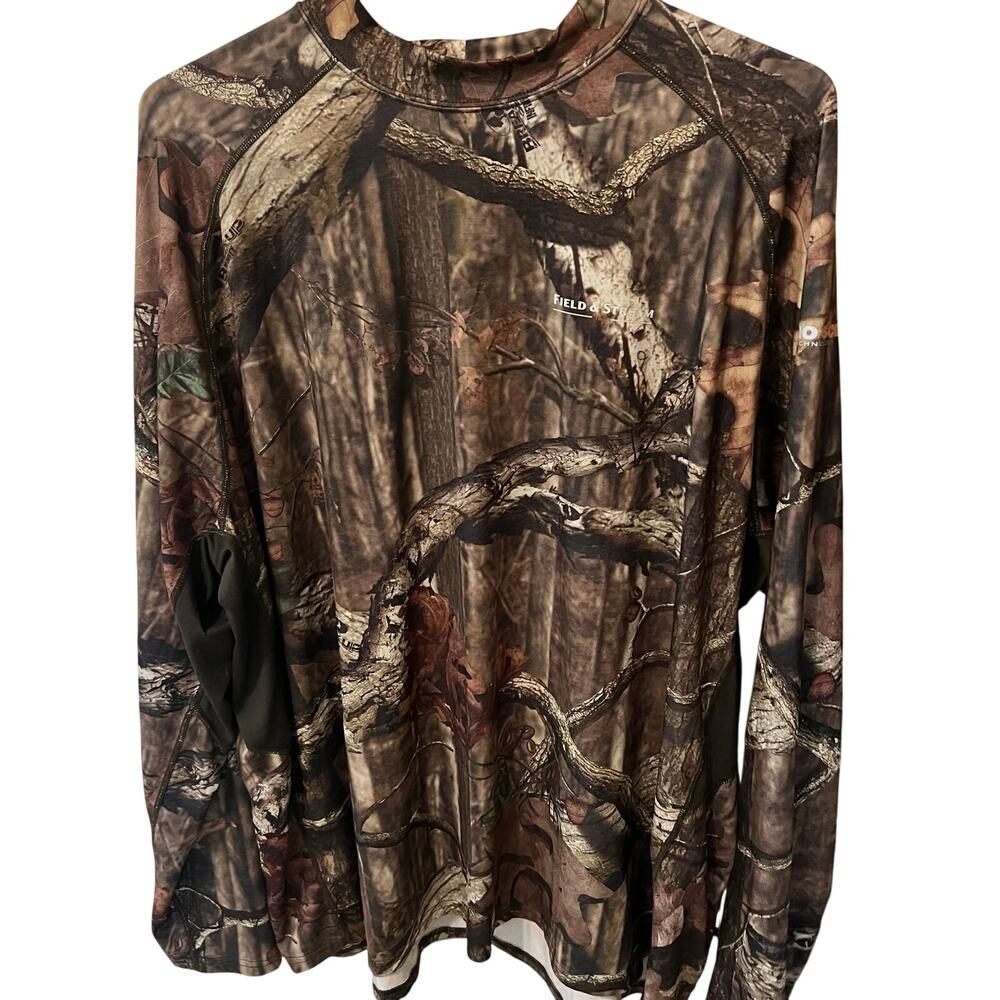 Field & Stream Mossy Oak Break Up Camo Long Sleeve Hunting Fishing Shirt Size XL